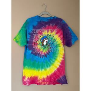 Buc-ees Tie Dye T Shirt KENTUCKY Unisex LARGE Short Sleeve Chipmunk